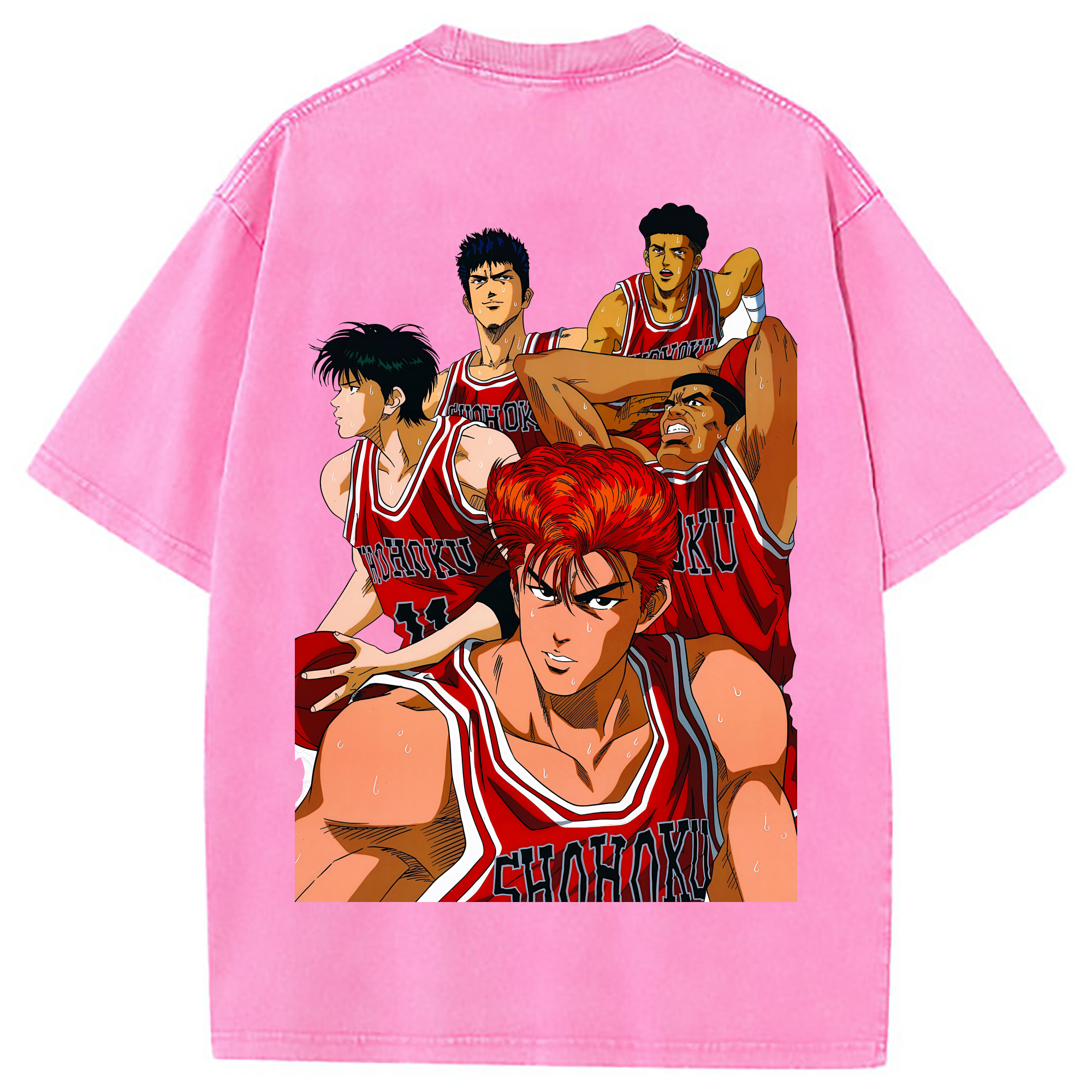 （画像用） SLAM DUNK／スラムダンク 綿100% ヴィンテージ風 半袖Tシャツ（背面プリント）